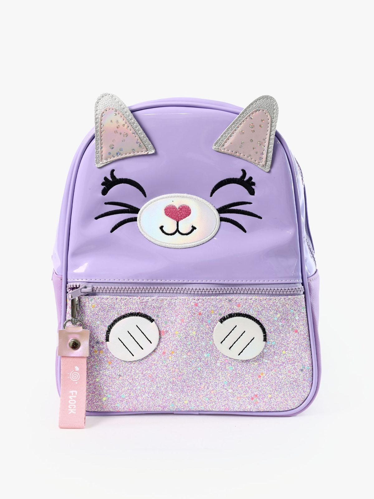 Morral Shine Gato Lila Frente