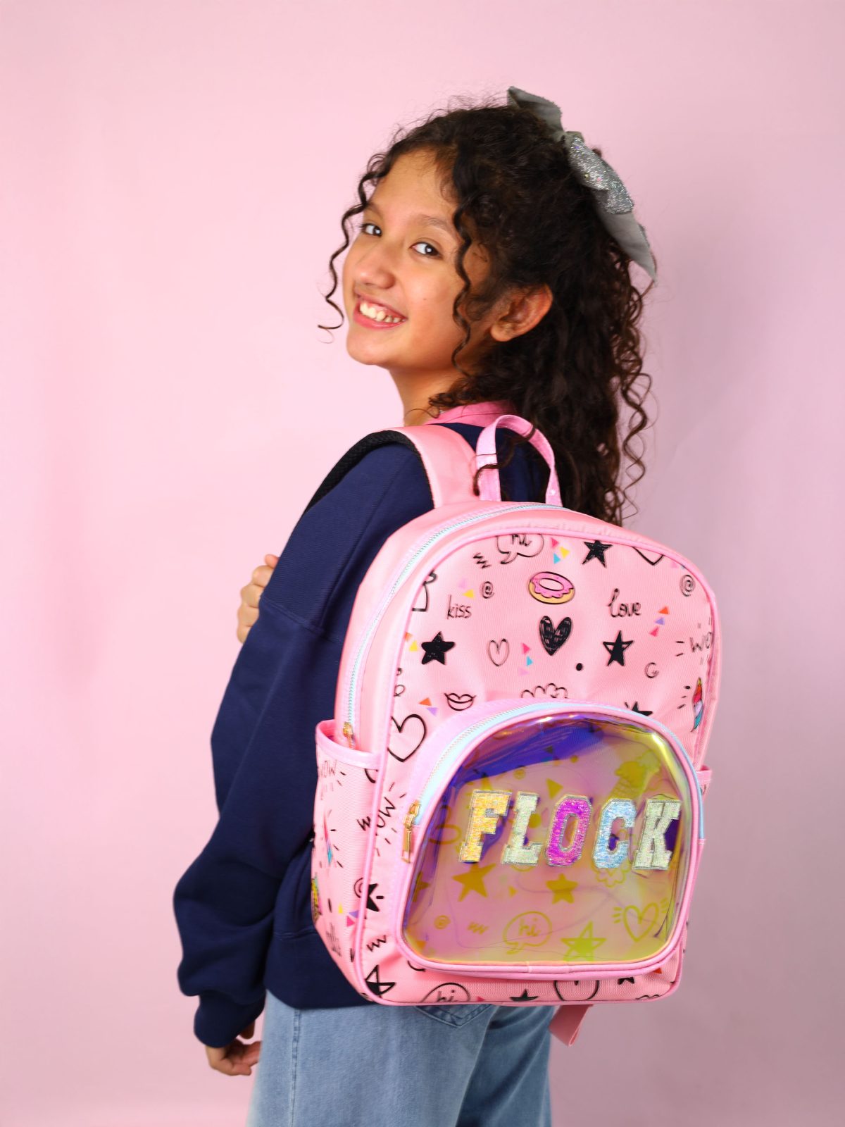 Morral Primavera Doodles Rosado